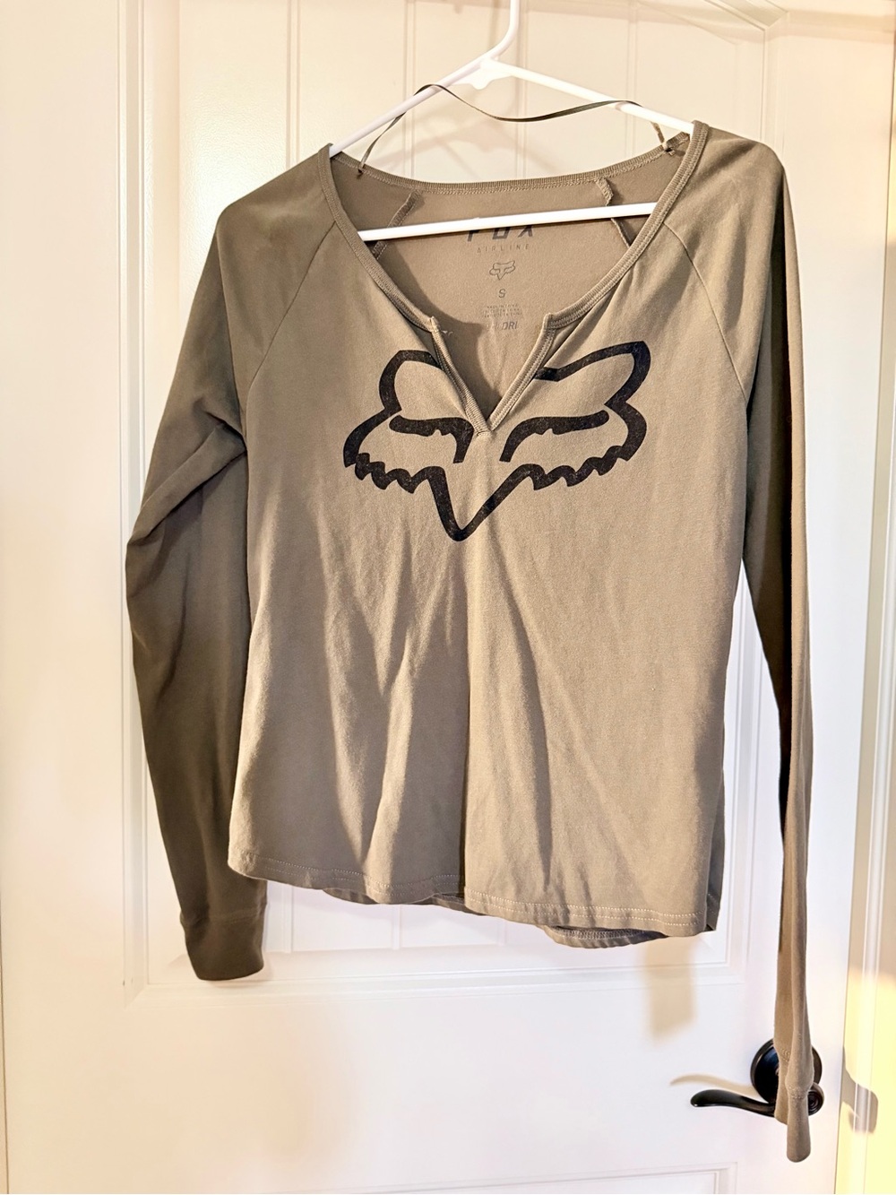Fox Olive Green Long Sleeve Logo Tee